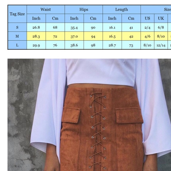 BLACK FAUX SUEDE LACE UP SKIRT★ Last One!! - Picture 7 of 7